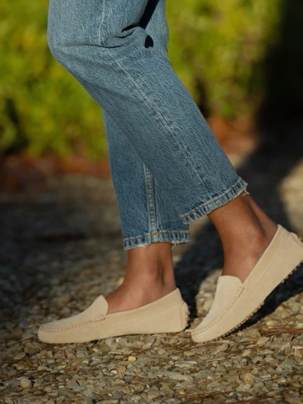 M.Gemi Felize Suede Moccasin Driving Shoes Womens 10.5 Latte